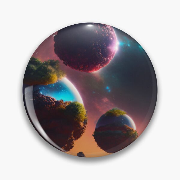Artikelvorschau, Exoplanet Gliese 581E sureal, fiktiv, bunt. entworfen und verkauft von ArtCreator2023.