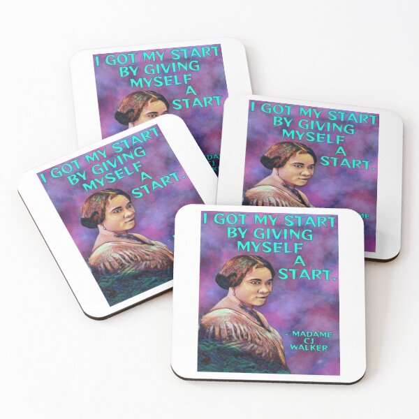 Item preview, Radical Feminist Quote - CJ Walker - I Got My Start  By Giving Myself A Start designed and sold by LethalPixieDust.