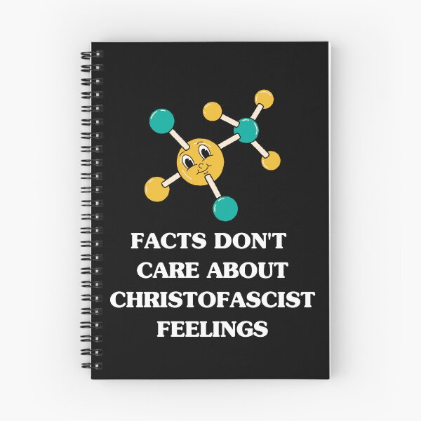 Item preview, "Facts Don't Care About Christofascist feelings" smirking atom designed and sold by Write-to-Rebel.