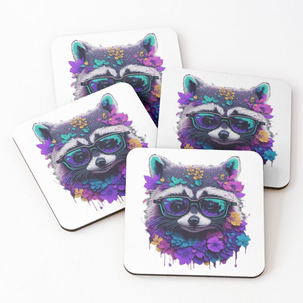 Item preview, Raccoon Head Wearing Trendy Sunglasses: Cool and Stylish Wildlife Art designed and sold by QualityQuest.