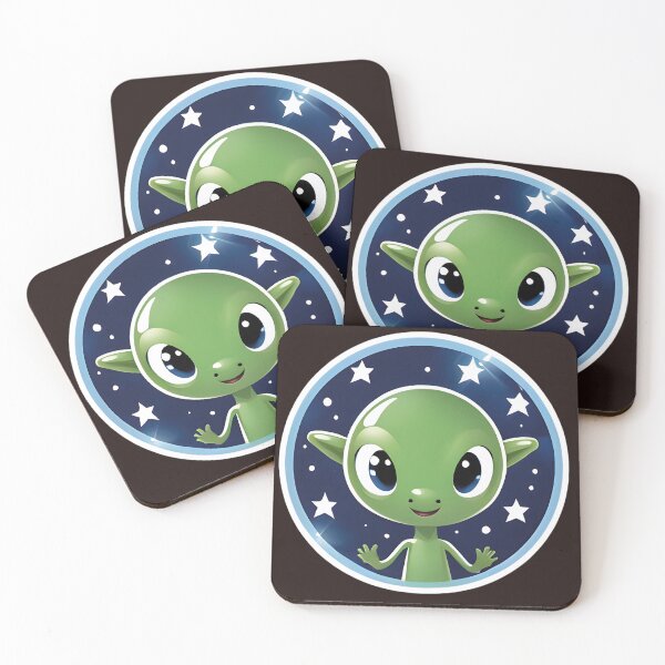 Item preview, Alien with Stars in the Background: Cosmic Design on T-Shirts and More designed and sold by Mementium.