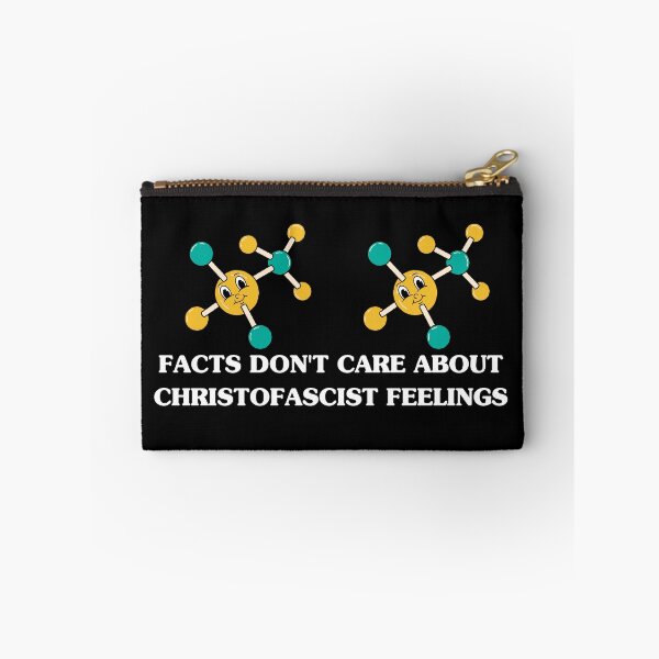 Item preview, "Facts Don't Care About Christofascist feelings" smirking atom designed and sold by Write-to-Rebel.