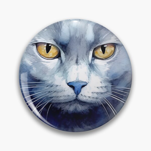 Item preview, Chartreux Cat watercolor painting 2 designed and sold by iconiquehk.