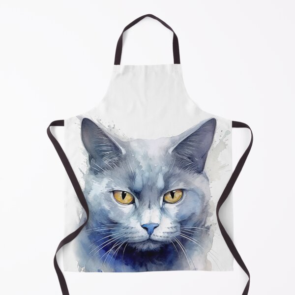 Item preview, Chartreux Cat watercolor painting 2 designed and sold by iconiquehk.