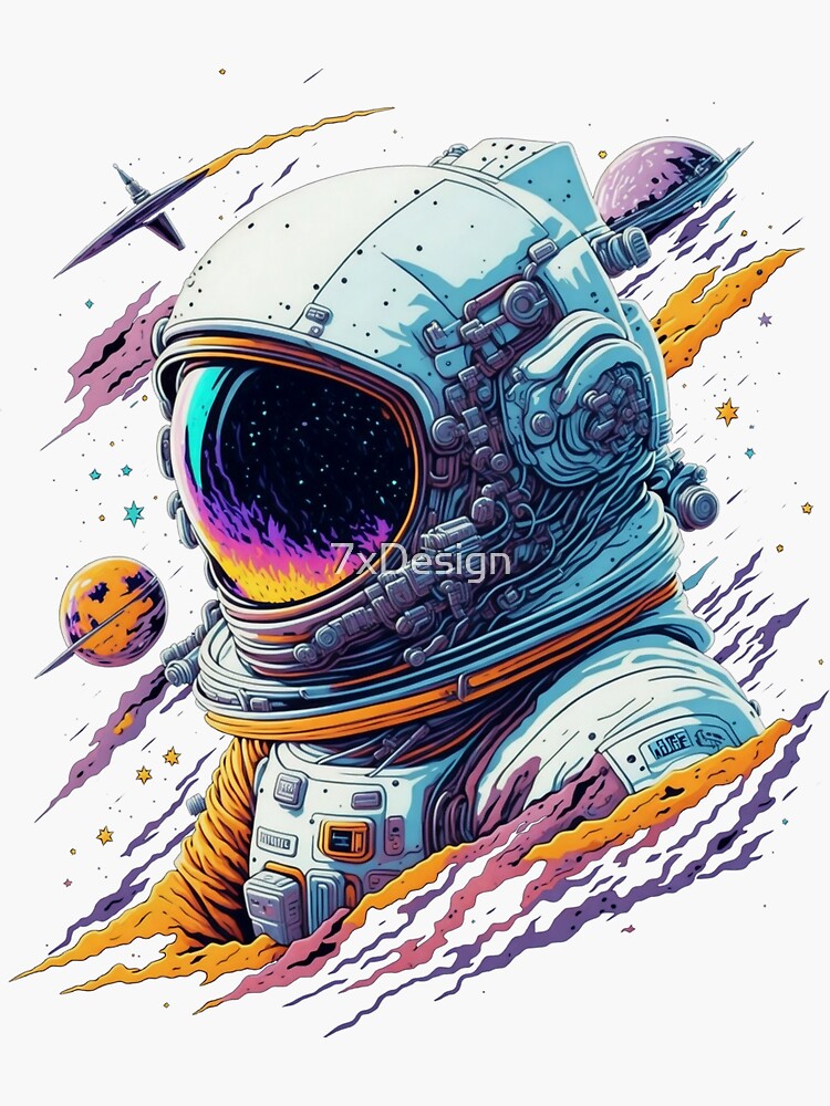 Pegatina for Sale con la obra «astronauta de la NASA» de Blue