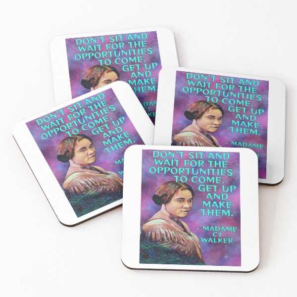 Item preview, Radical Feminist Quote - CJ Walker - Don't Sit And Wait For The Opportunities To Come. Get Up And Make Them. designed and sold by LethalPixieDust.