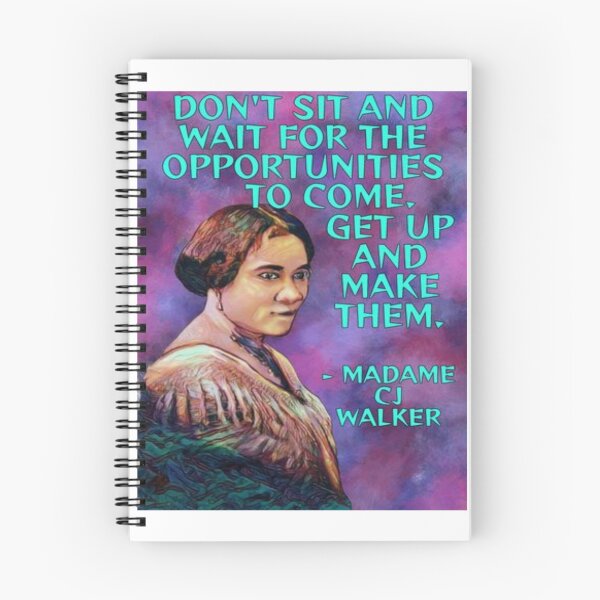 Item preview, Radical Feminist Quote - CJ Walker - Don't Sit And Wait For The Opportunities To Come. Get Up And Make Them. designed and sold by LethalPixieDust.