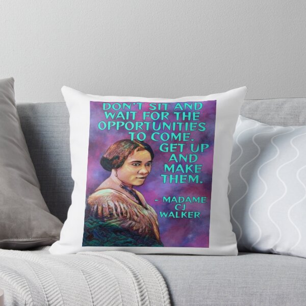 Item preview, Radical Feminist Quote - CJ Walker - Don't Sit And Wait For The Opportunities To Come. Get Up And Make Them. designed and sold by LethalPixieDust.