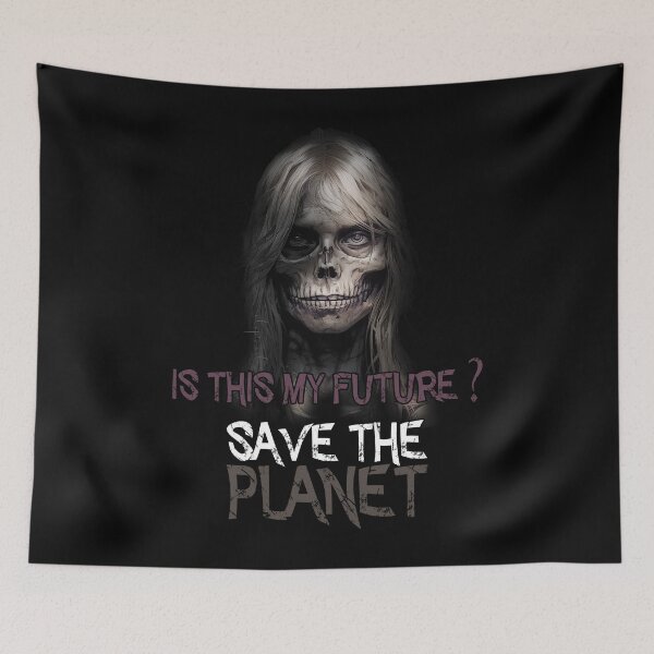 Item preview, Save the Planet 008 - Zombi-Hipster's Dark Premonition (on dark products) designed and sold by utopio-art.