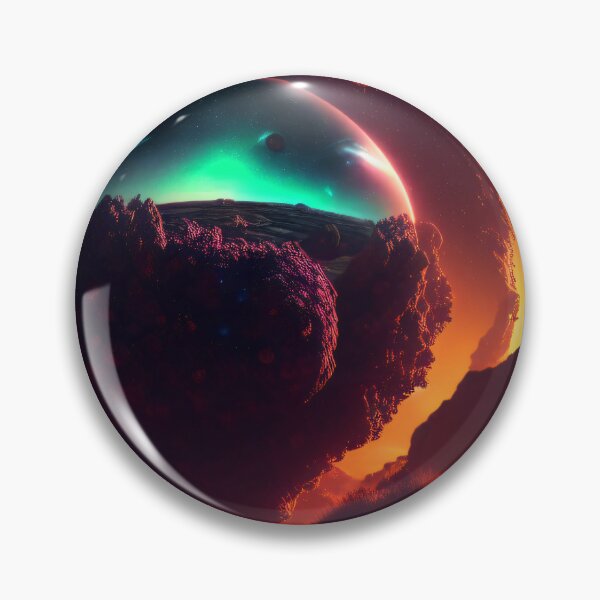 Artikelvorschau, Exoplanet Gliese 581H sureal, fiktiv, bunt. entworfen und verkauft von ArtCreator2023.