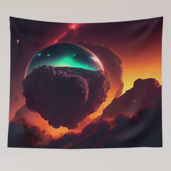 Item preview, Exoplanet Gliese 581H sureal, fictional, colorful. designed and sold by ArtCreator2023.