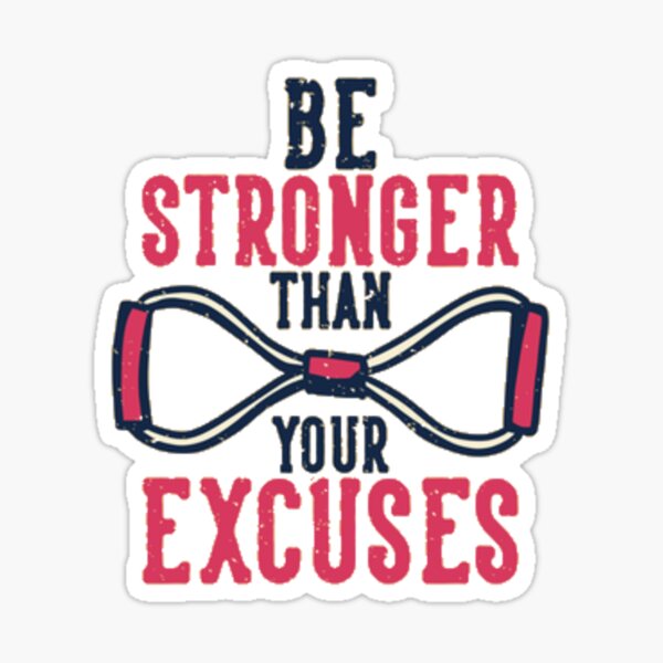 Artikel-Vorschau von Be Stronger Than Your Excuses Shirt, inspirierendes T-Shirt, motivierende Kleidung, Fitnessstudio-Fitness-T-Shirts, Gewichtheberbekleidung, Workout-Outfit, designt und verkauft von Mogadoor.