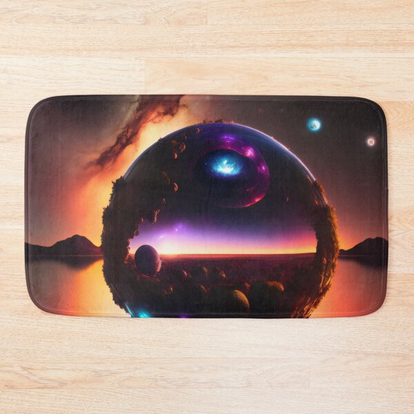 Item preview, Exoplanet Gliese 581J sureal, fictional, colorful. designed and sold by ArtCreator2023.