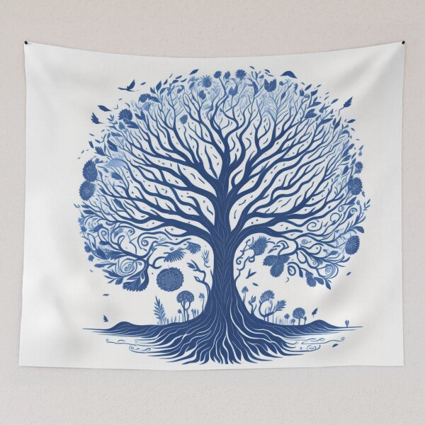 Item preview, Ethereal Tree Line Drawing designed and sold by charmz2017.