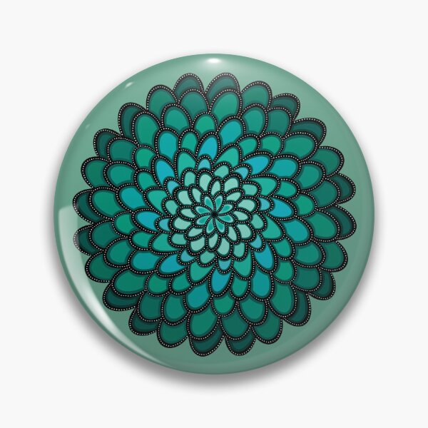 Item preview,   Psychedelic Teal/Green Dot Flower designed and sold by Staci Weyers.