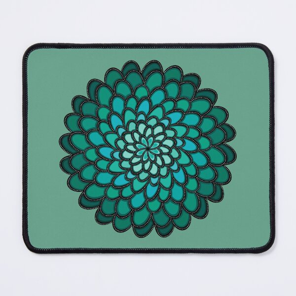 Item preview, Psychedelic Teal/Green Dot Flower designed and sold by Staci Weyers.