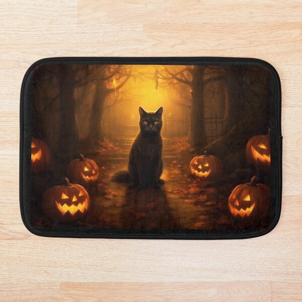 Item preview, Halloween Pumpkin Kitty Cat designed and sold by NevermoreFalls.