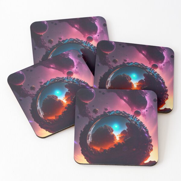 Item preview, Exoplanet Gliese 581N sureal, fictional, colorful. designed and sold by ArtCreator2023.