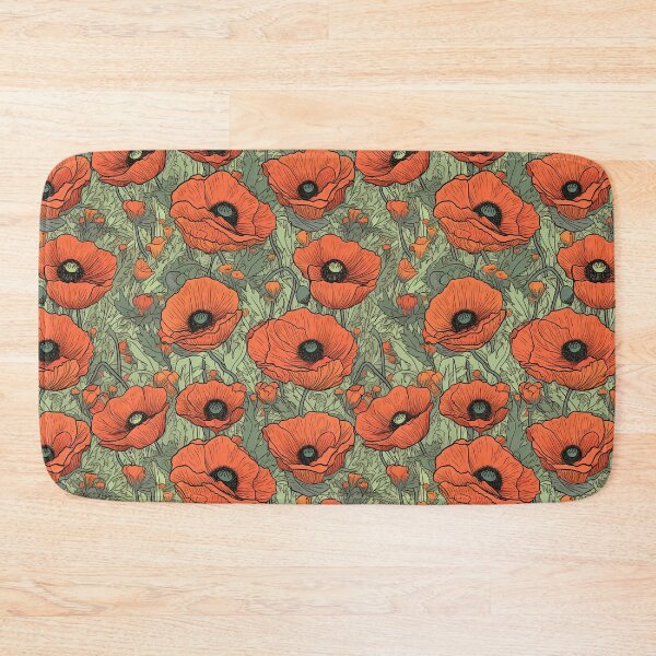 Item preview, Seamless, Large-Scale Blooming Poppies Pattern designed and sold by Offsite.