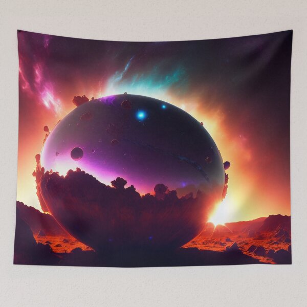 Item preview, Exoplanet Gliese 581O sureal, fictional, colorful. designed and sold by ArtCreator2023.