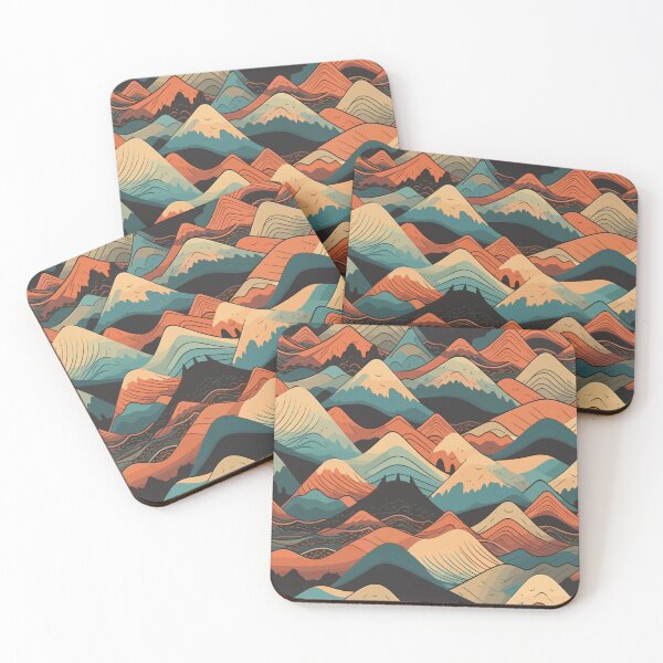 Item preview, Retro Mountain Pattern: Nostalgic and Adventurous Design designed and sold by QualityQuest.