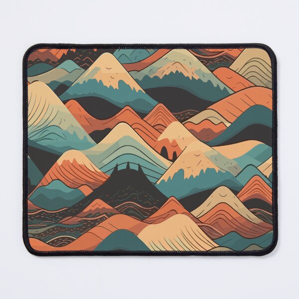 Artikelvorschau, Retro Mountain Pattern: Nostalgic and Adventurous Design entworfen und verkauft von QualityQuest.