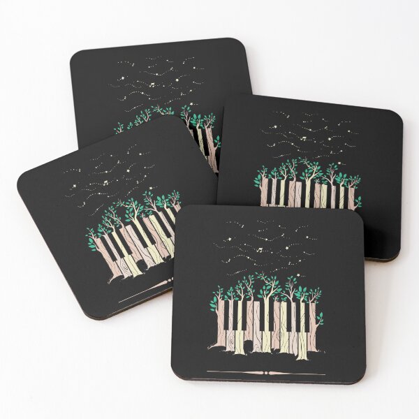 Item preview, Piano trees nature retro designed and sold by LaakiiArt.