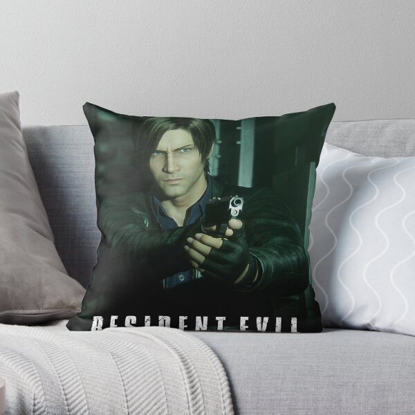 Beautiful Model Leon Survival Horror Video Game Kennedy Retro Wave Throw Pillow