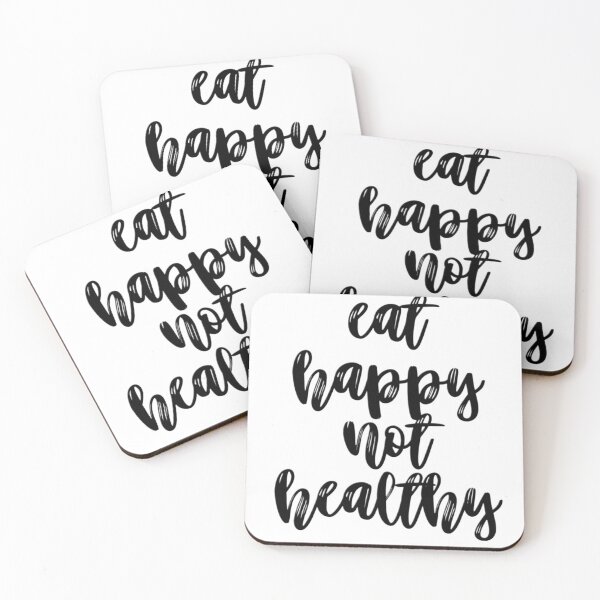 Item preview, Eat Happy Not Healthy | Handwriting designed and sold by FridayArtStudio.