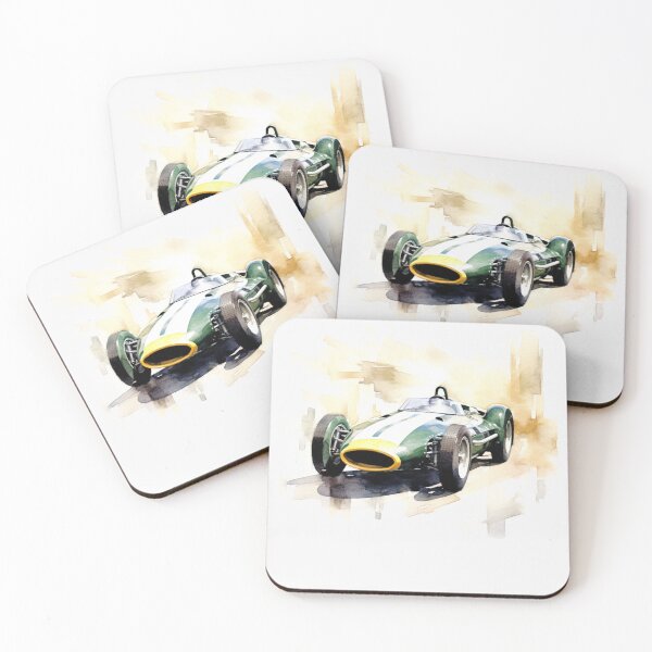 Item preview, Stuart Lewis-Evans Vintage 1957 Vanwall VW5 F1 Watercolour Painting Print   designed and sold by PicTechNowArt.