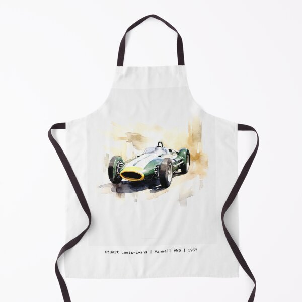 Item preview, Stuart Lewis-Evans Vintage 1957 Vanwall VW5 F1 Watercolour Painting Print designed and sold by PicTechNowArt.