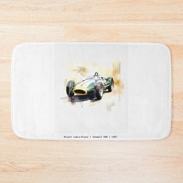 Item preview, Stuart Lewis-Evans Vintage 1957 Vanwall VW5 F1 Watercolour Painting Print   designed and sold by PicTechNowArt.