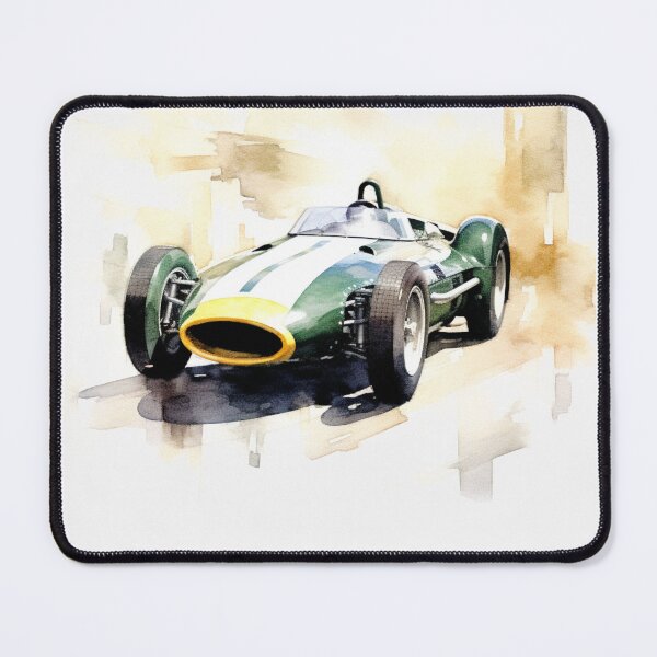 Item preview, Stuart Lewis-Evans Vintage 1957 Vanwall VW5 F1 Watercolour Painting Print designed and sold by PicTechNowArt.