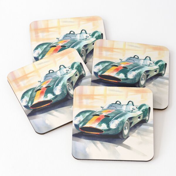 Item preview, Stuart Lewis-Evans Vintage 1957 Vanwall VW5 F1 Watercolour Painting Print   designed and sold by PicTechNowArt.