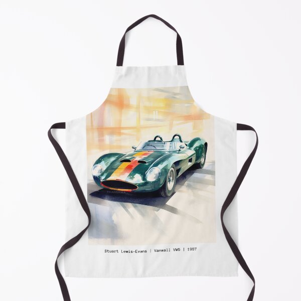 Item preview, Stuart Lewis-Evans Vintage 1957 Vanwall VW5 F1 Watercolour Painting Print designed and sold by PicTechNowArt.