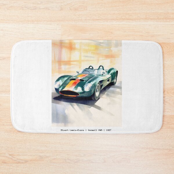 Item preview, Stuart Lewis-Evans Vintage 1957 Vanwall VW5 F1 Watercolour Painting Print   designed and sold by PicTechNowArt.