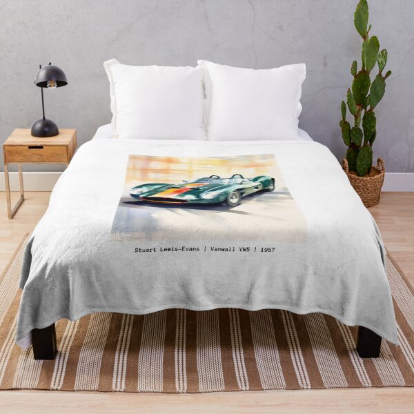 Item preview, Stuart Lewis-Evans Vintage 1957 Vanwall VW5 F1 Watercolour Painting Print designed and sold by PicTechNowArt.
