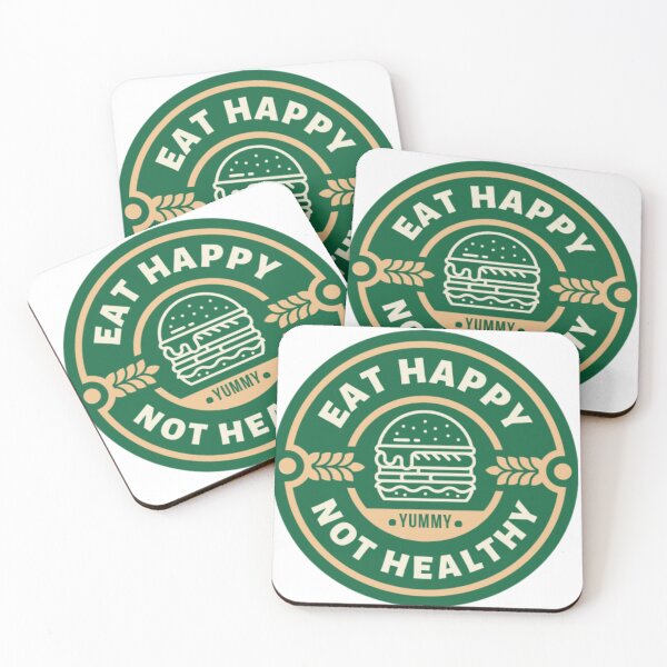 Item preview, Eat Happy Not Healthy Burgers designed and sold by FridayArtStudio.