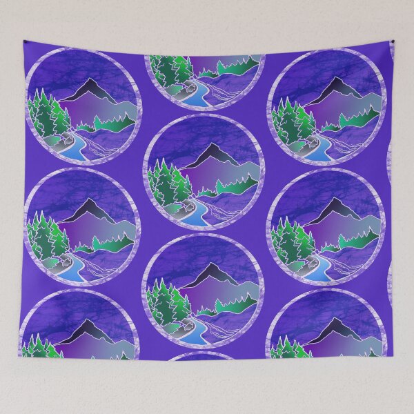 Item preview, Mountain Stream  Batik like image designed and sold by AuroraXGreen.