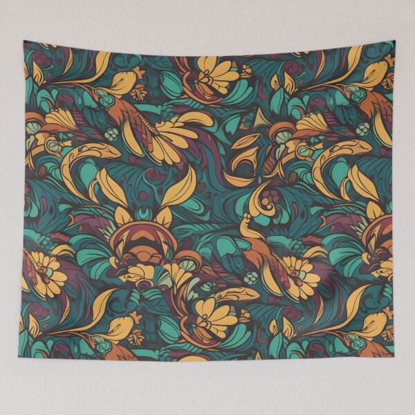 Item preview, Lively Colored Playful Flowers Floral Patterns designed and sold by Wonder Of Light.