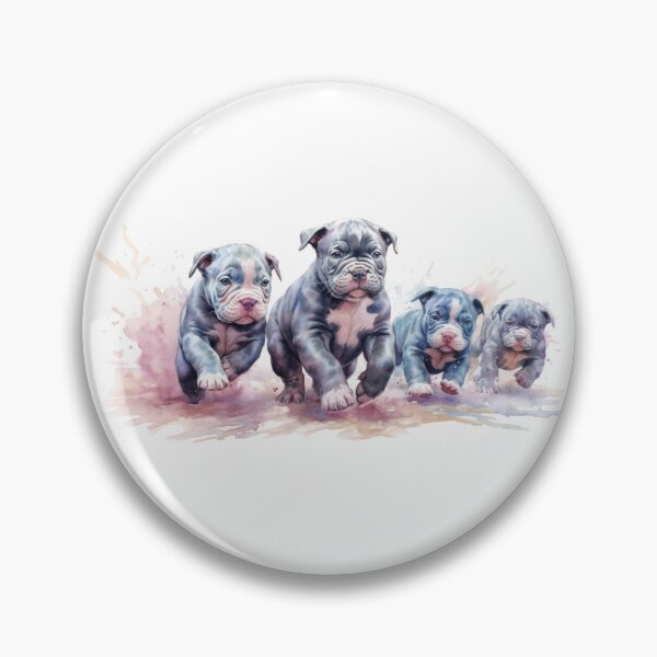 Item preview, Pastel Watercolor American Bully Puppies designed and sold by ttntt.
