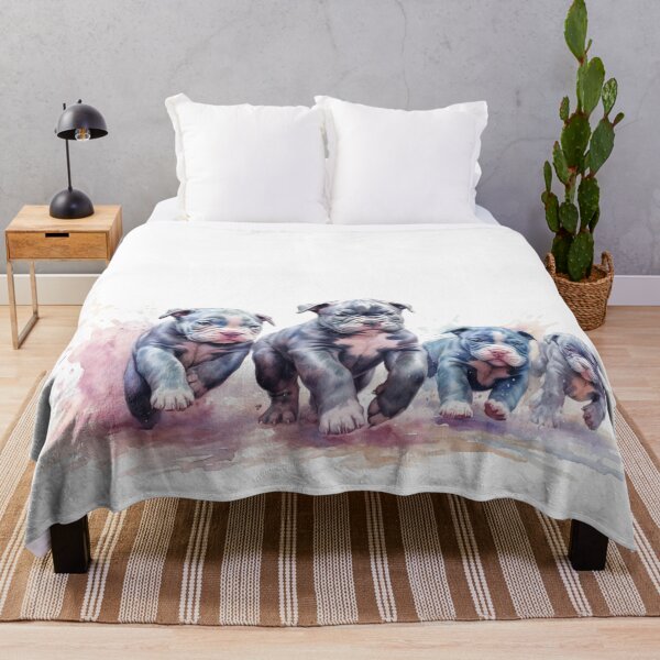 Item preview, Pastel Watercolor American Bully Puppies designed and sold by ttntt.