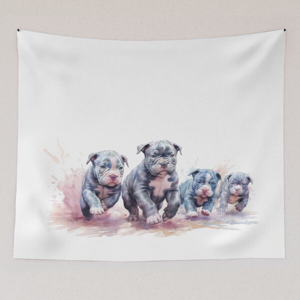 Item preview, Pastel Watercolor American Bully Puppies designed and sold by ttntt.