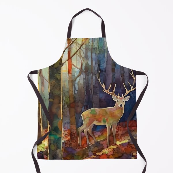 Item preview, Deer in the woods - mixed media designed and sold by Red Witch Art.