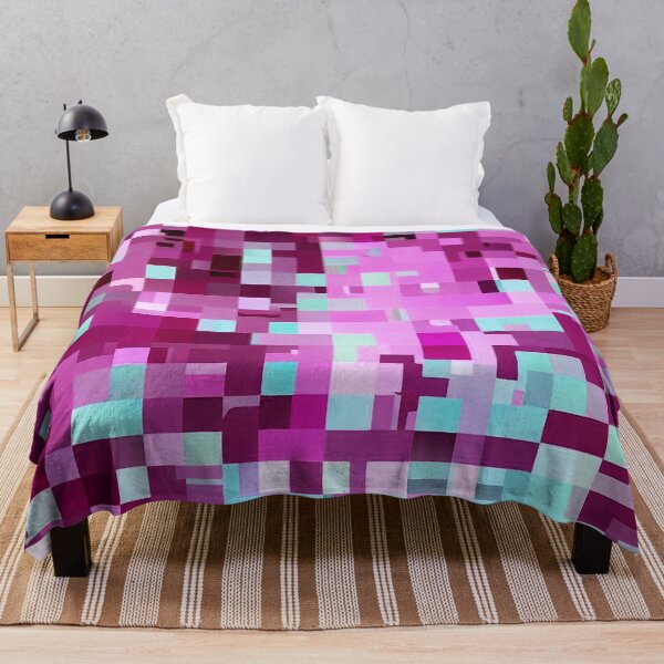 Item preview, abstraction interpenetrating squares purple and blue color play designed and sold by JaroDesign2023.