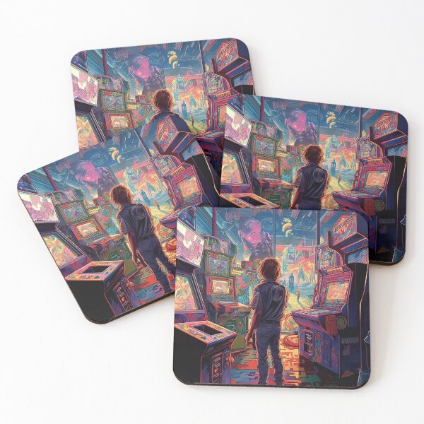 Item preview, Glowing Pixels: Embracing the Neon Arcade Era of the 1990s designed and sold by Retro Type.