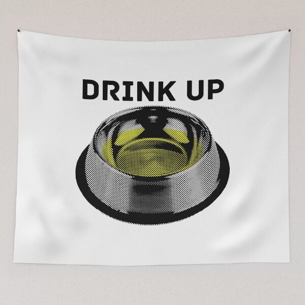 Item preview, Drink Up - Yellow Dog BOwl designed and sold by PupHex.