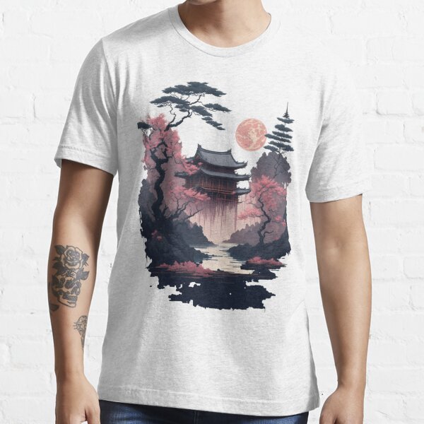 Japanese Aesthetic Temple Japan Streetwear Fashion Women Men T-Shirt