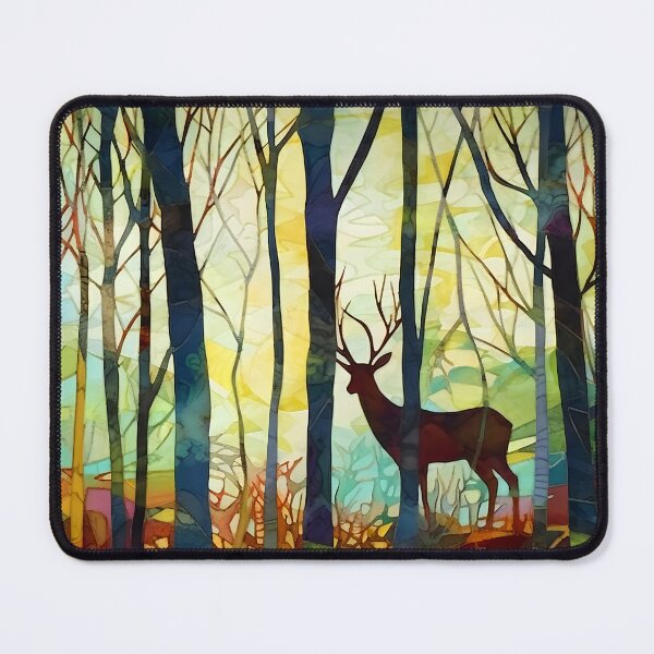 Item preview, Deer in the woods - mixed media 1 designed and sold by Red Witch Art.