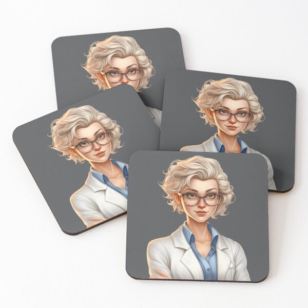 Item preview, Cartoon Style Portrait - Woman Doctor/Scientist/Lab Worker designed and sold by Radibor78.